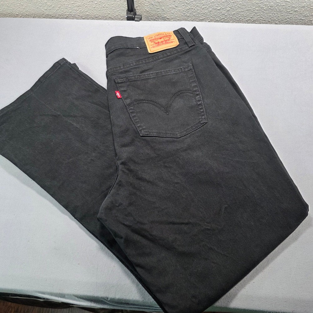 Levis 550 Relaxed Boot Cut Jeans Womens 18M Black Denim Stretch Pants